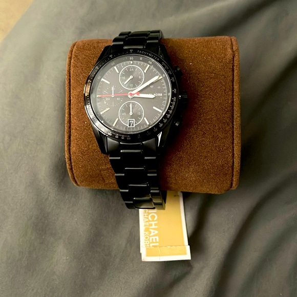 NIB MICHAEL KORS MK8386 MEN\'S ACCELERATOR CHRONO DATE WATCH